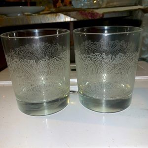 2 Disaronno ETRO 10 Oz Rocks Glasses Barware Old Fashion Glasses Limited Edition